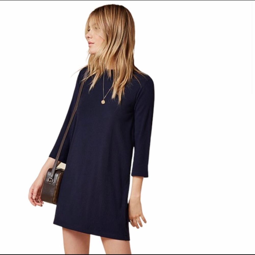 Reformation Navy Benji Dress